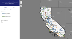 Image of the Middle-Mile Broadband Initiative Project Map